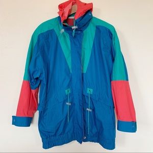 Vintage Color Block Neon 90s Windbreaker